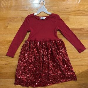 6X-7 Beautiful sequins red/maroon dresss